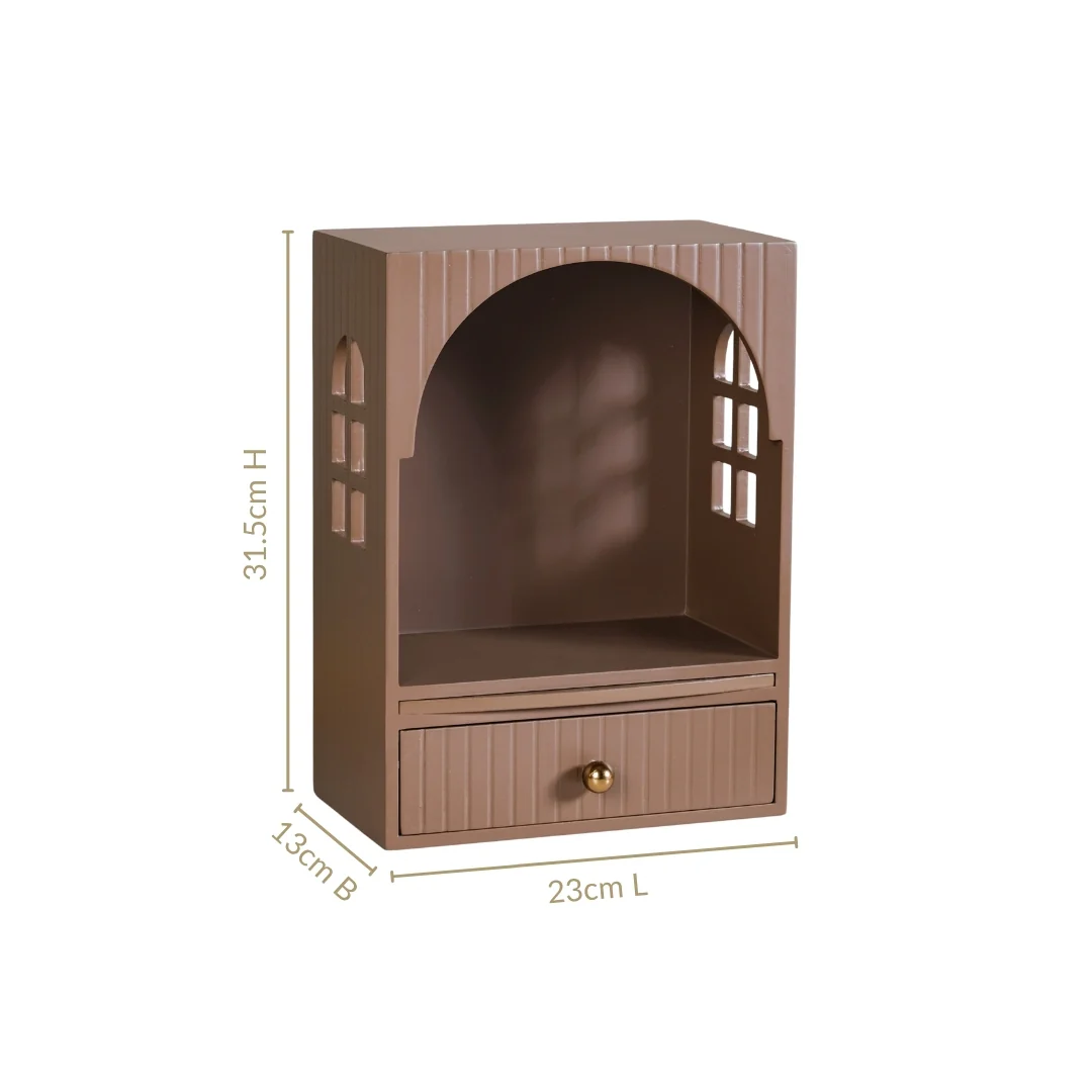 Wall Mountable Pooja Mandir For Home And Office Small 23x13x31cm - Image 4