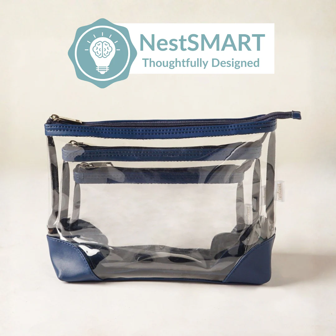 Waterproof Travel Pouch Set Of 3 Blue - Image 5