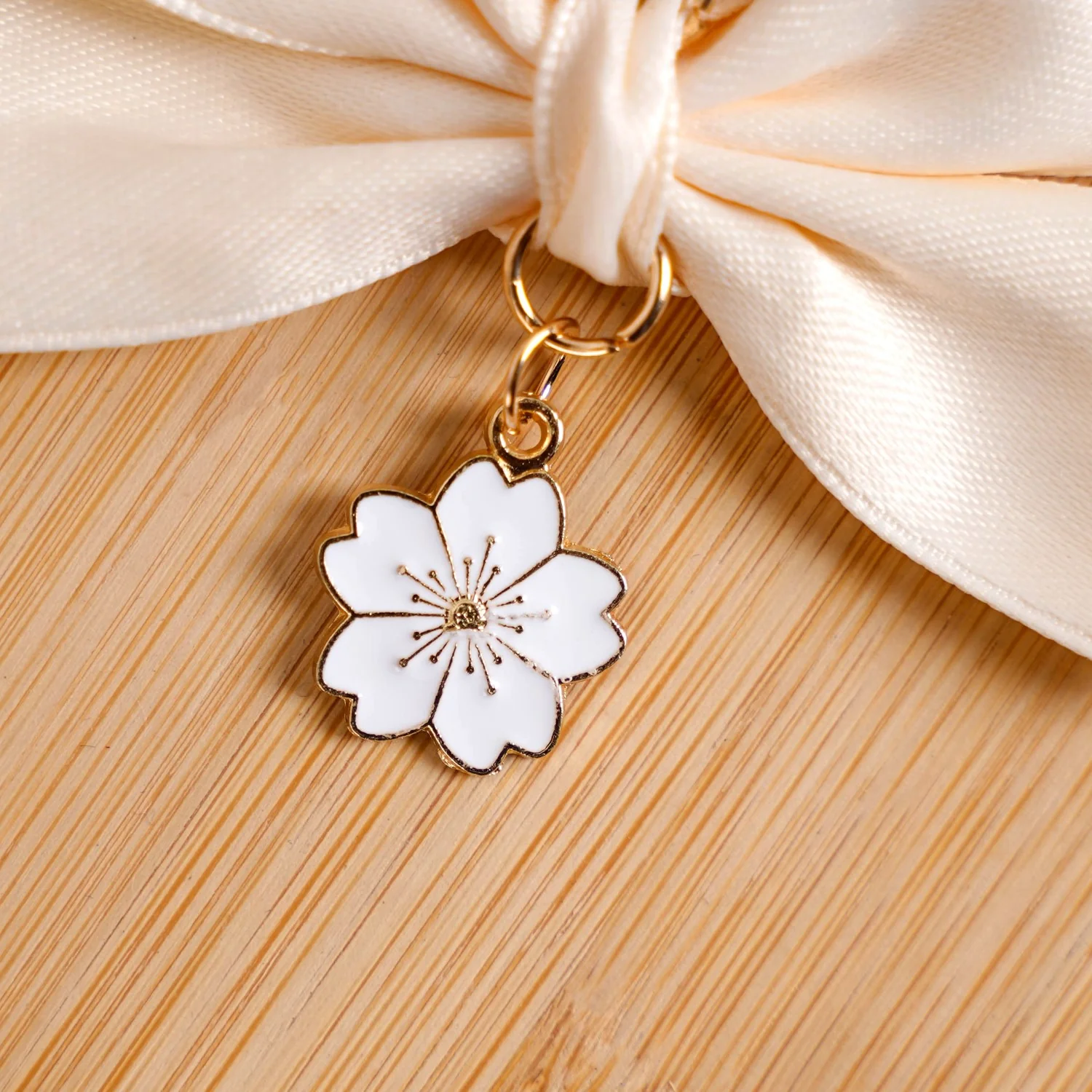 Whimsical Satin Bow And Pearl Keychain - Image 8