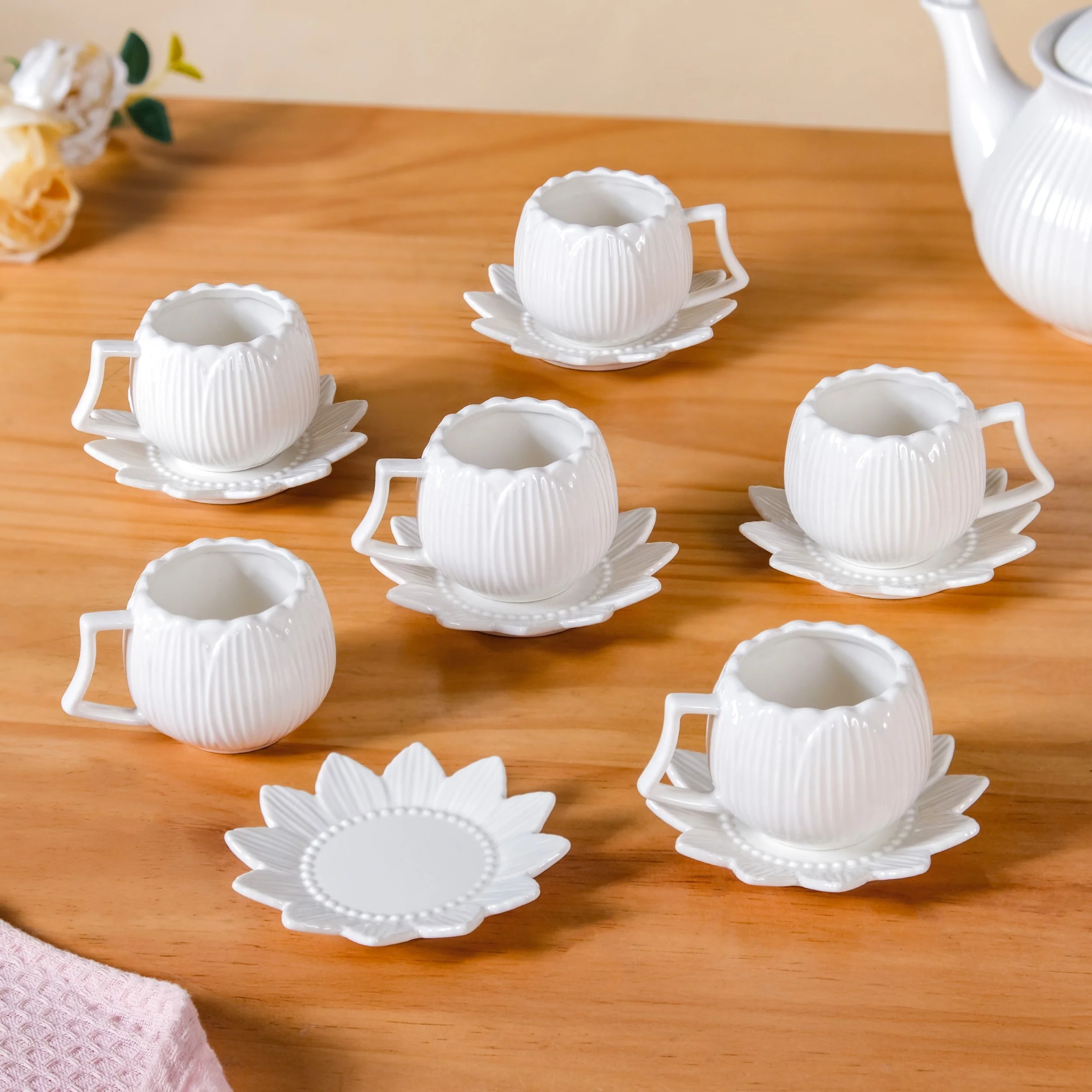 White Bloom Espresso Set Of 6 100ml - Image 2