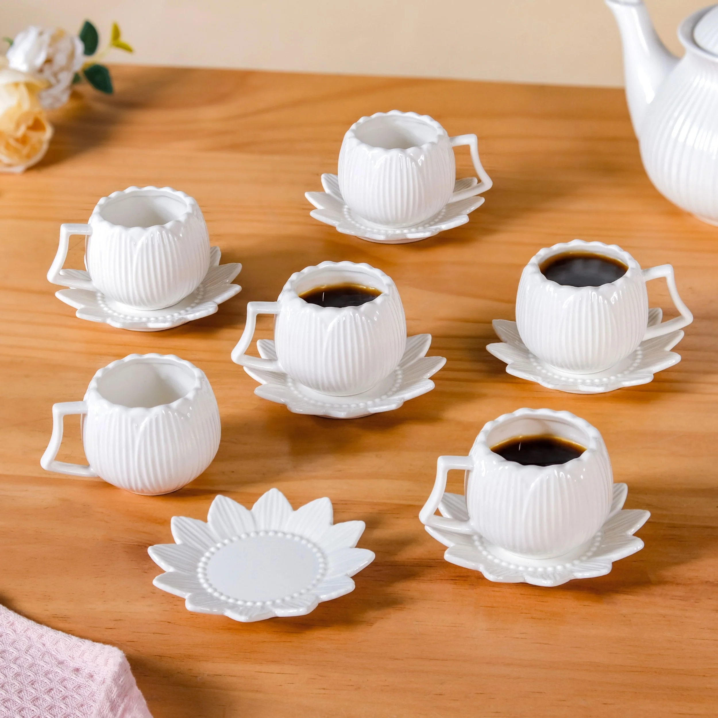 White Bloom Espresso Set Of 6 100ml - Image 3