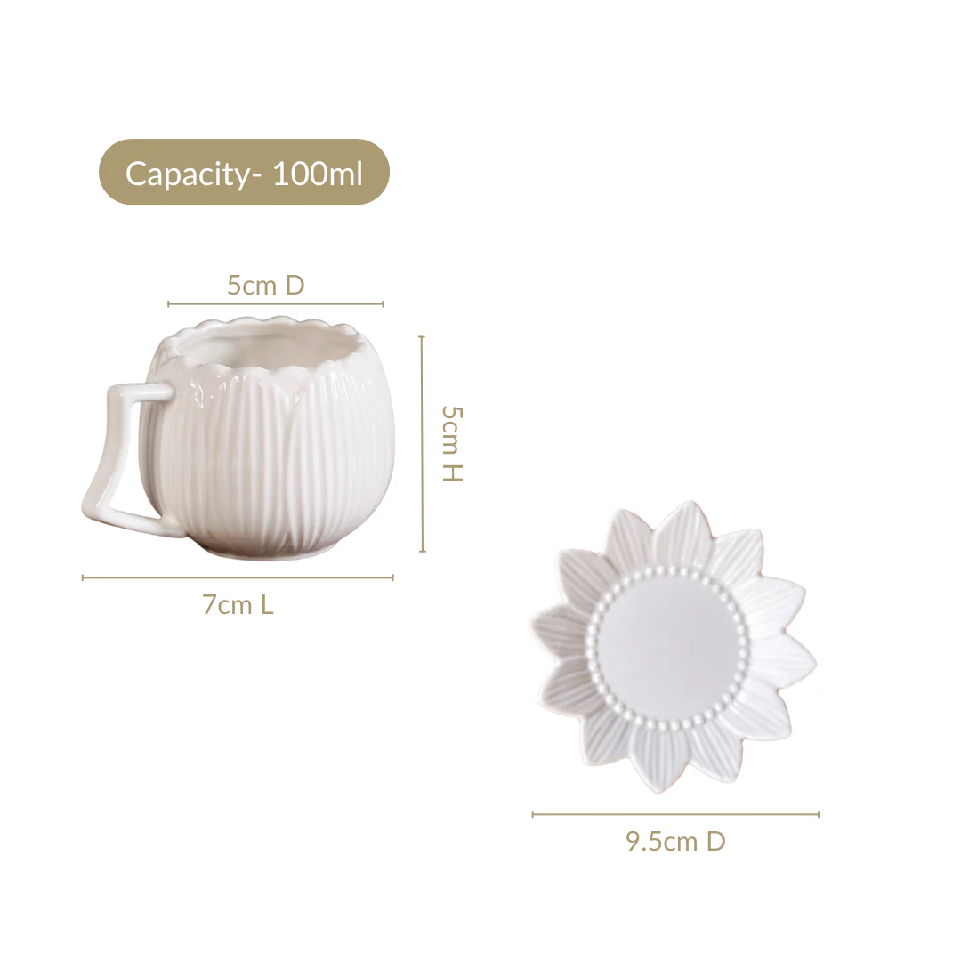 White Bloom Espresso Set Of 6 100ml - Image 5