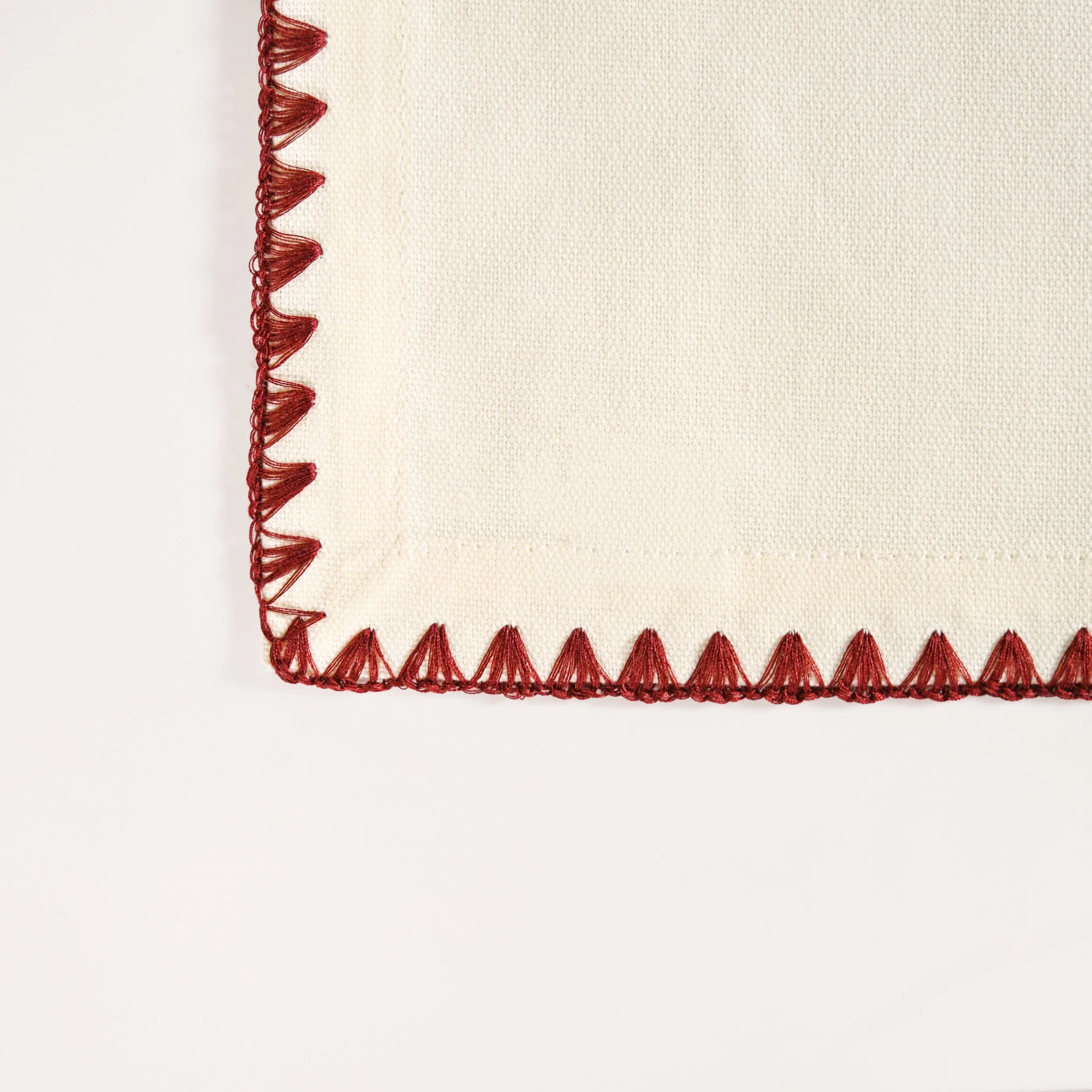 White Cotton Table Napkin Set Of 4 - Image 6