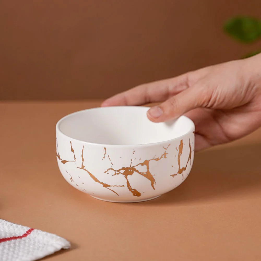 White Marble Bowl 400 ml - Image 4