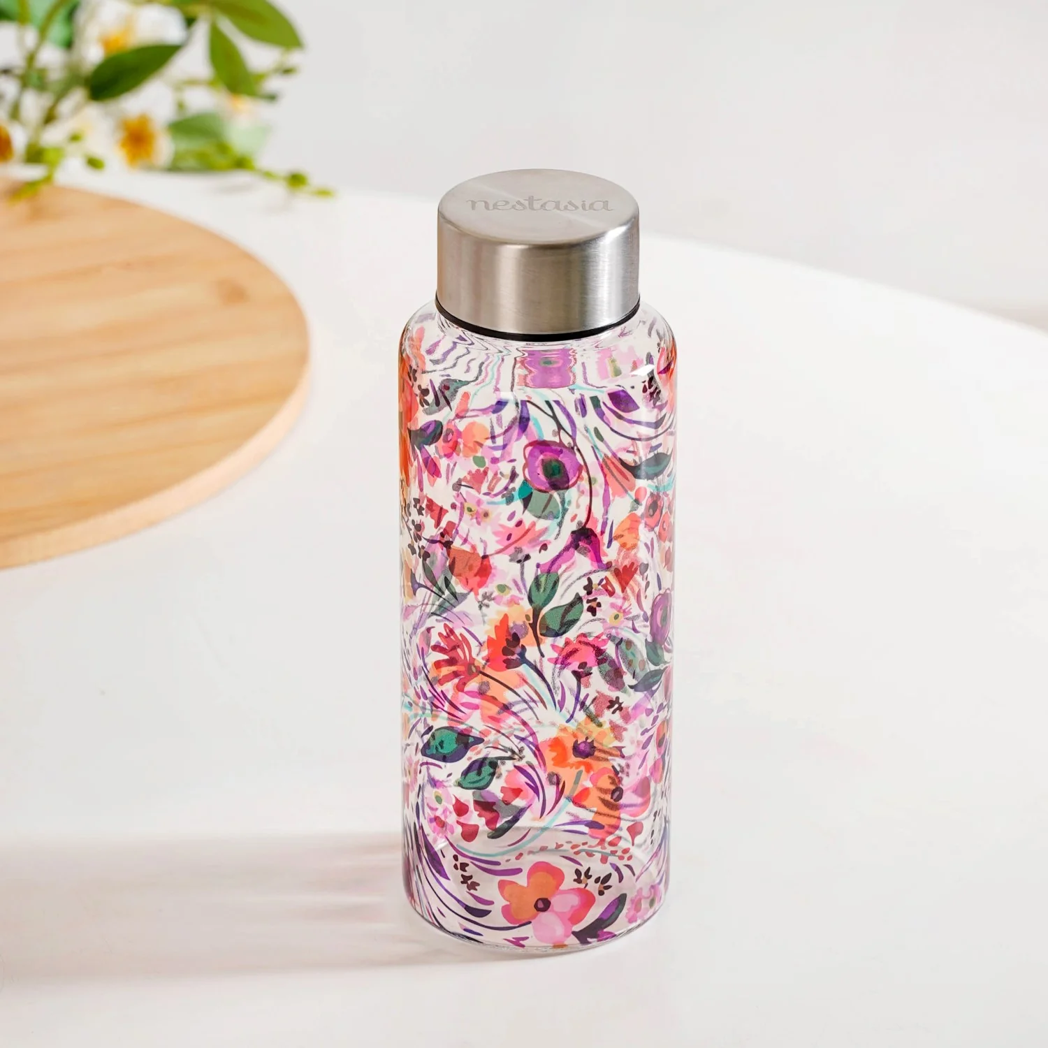 Wildflower Leakproof Glass Water Bottle 500ml - Image 6