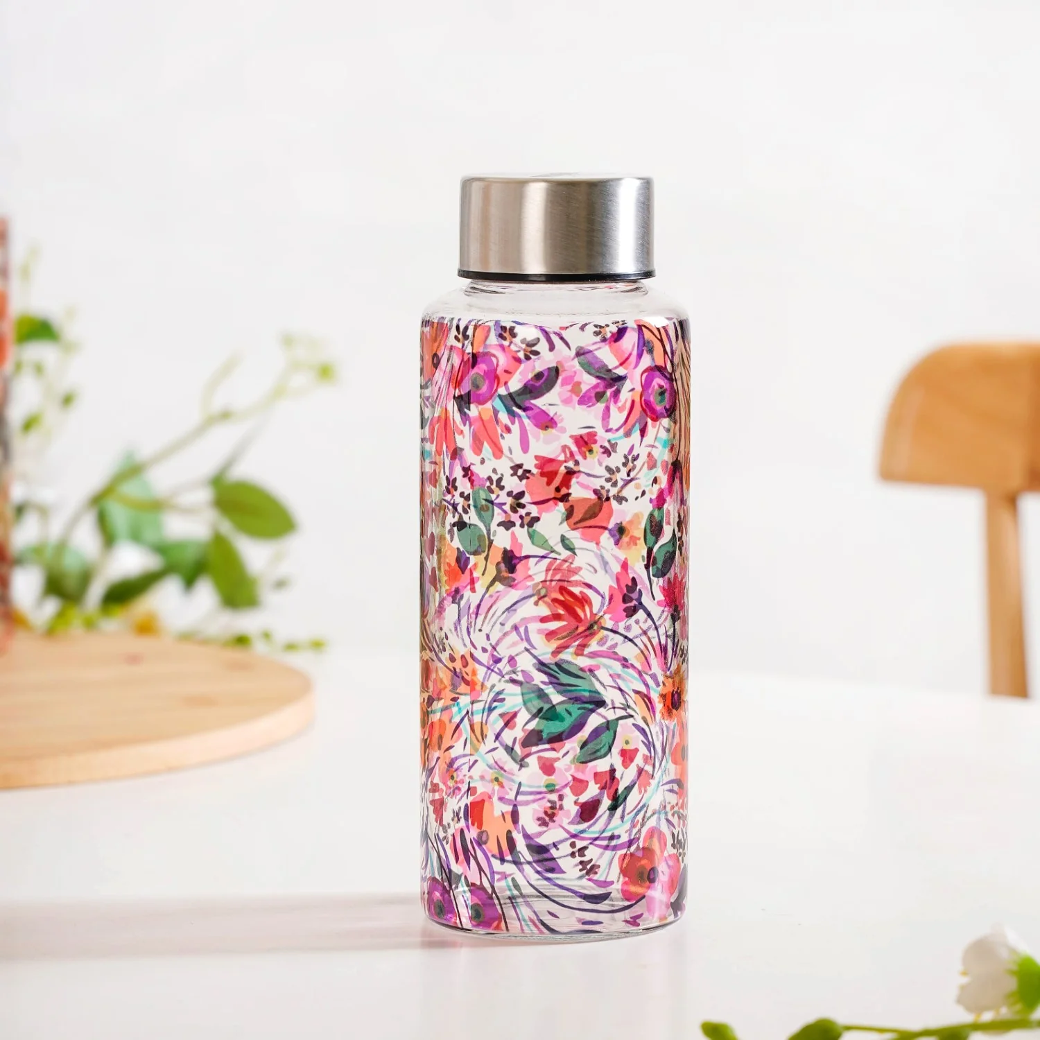 Wildflower Leakproof Glass Water Bottle 500ml - Image 9