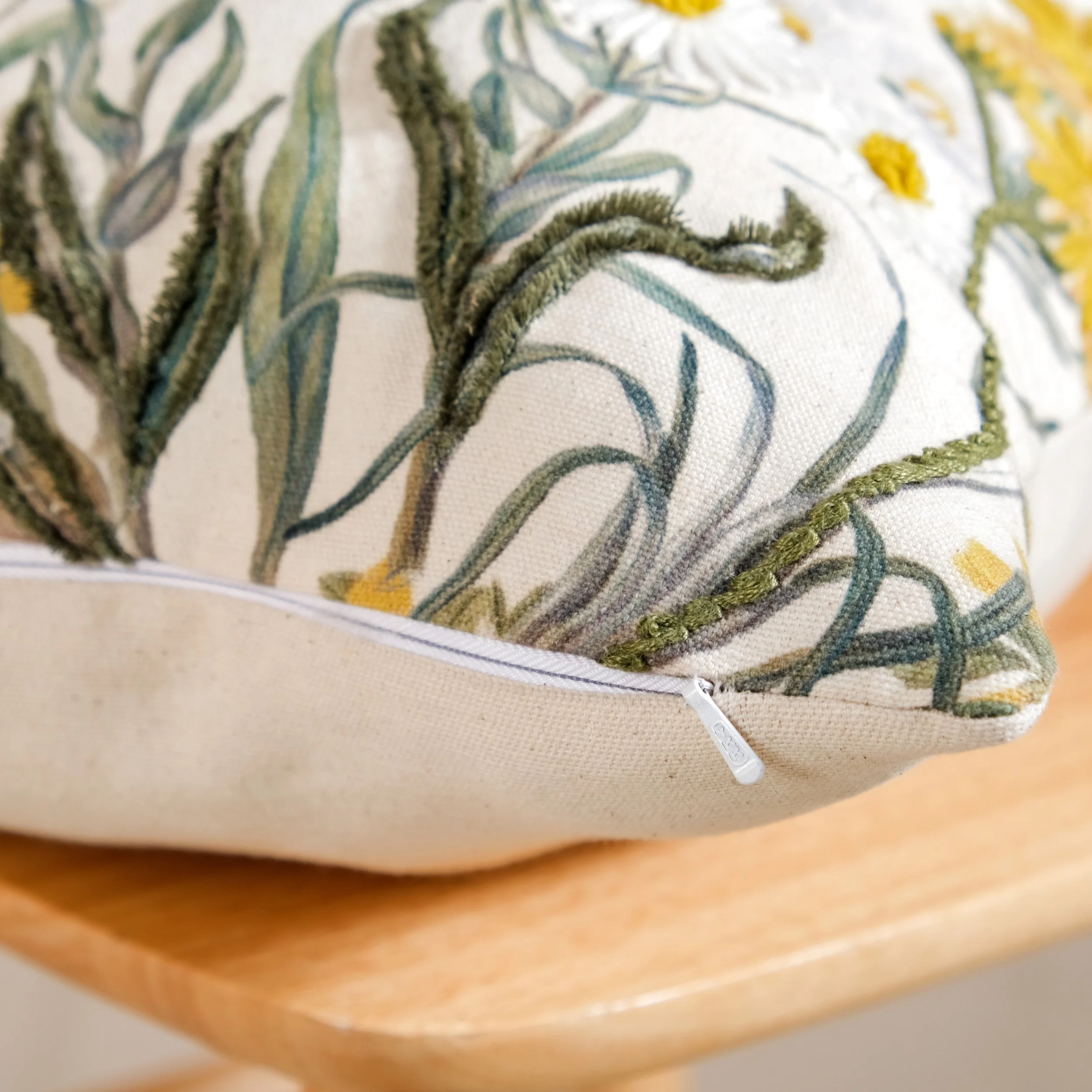 Wildflower Whisper Embroidered Cushion Cover 40x40cm - Image 6
