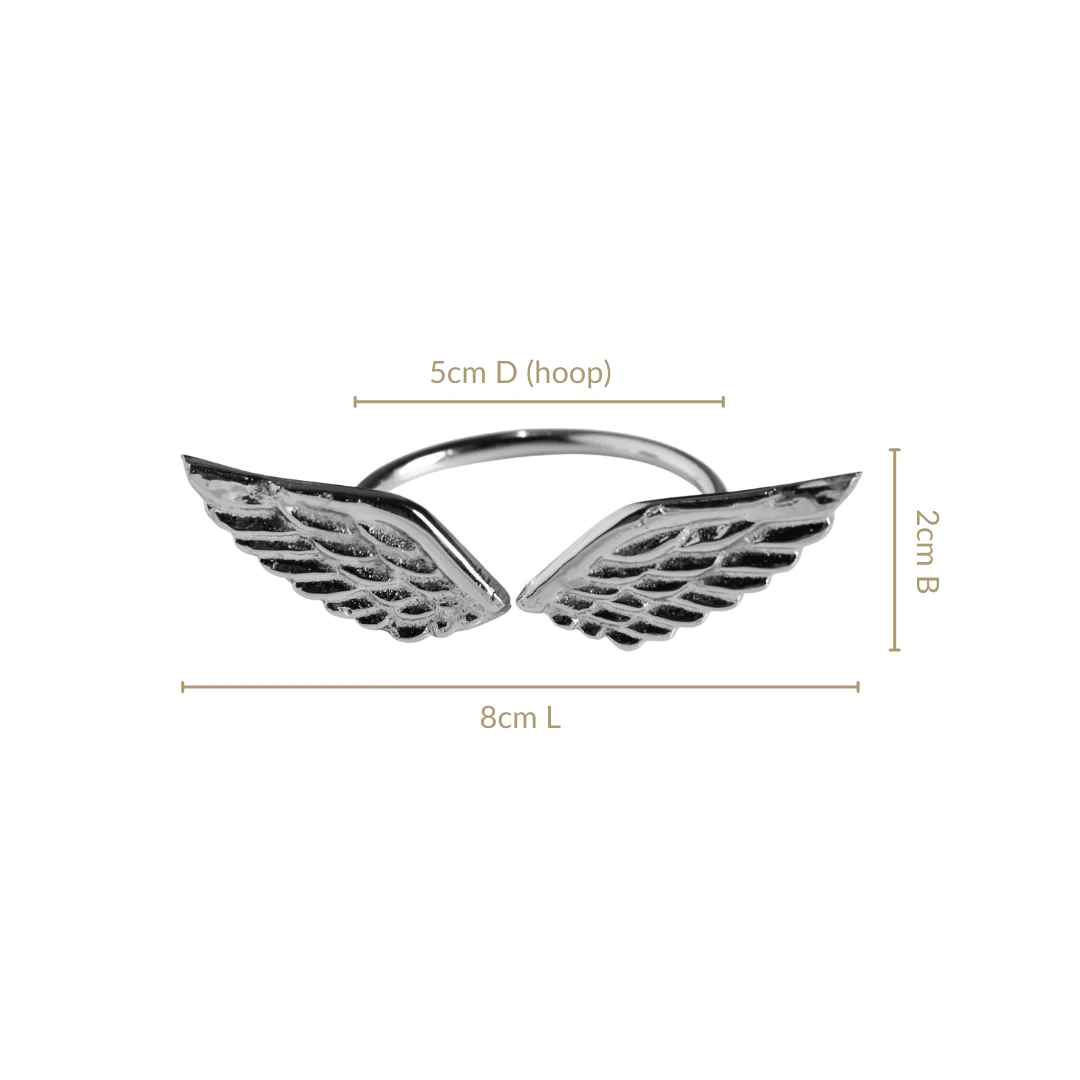 Wings Napkin Ring In Pure Brass Set Of 6 - Image 3