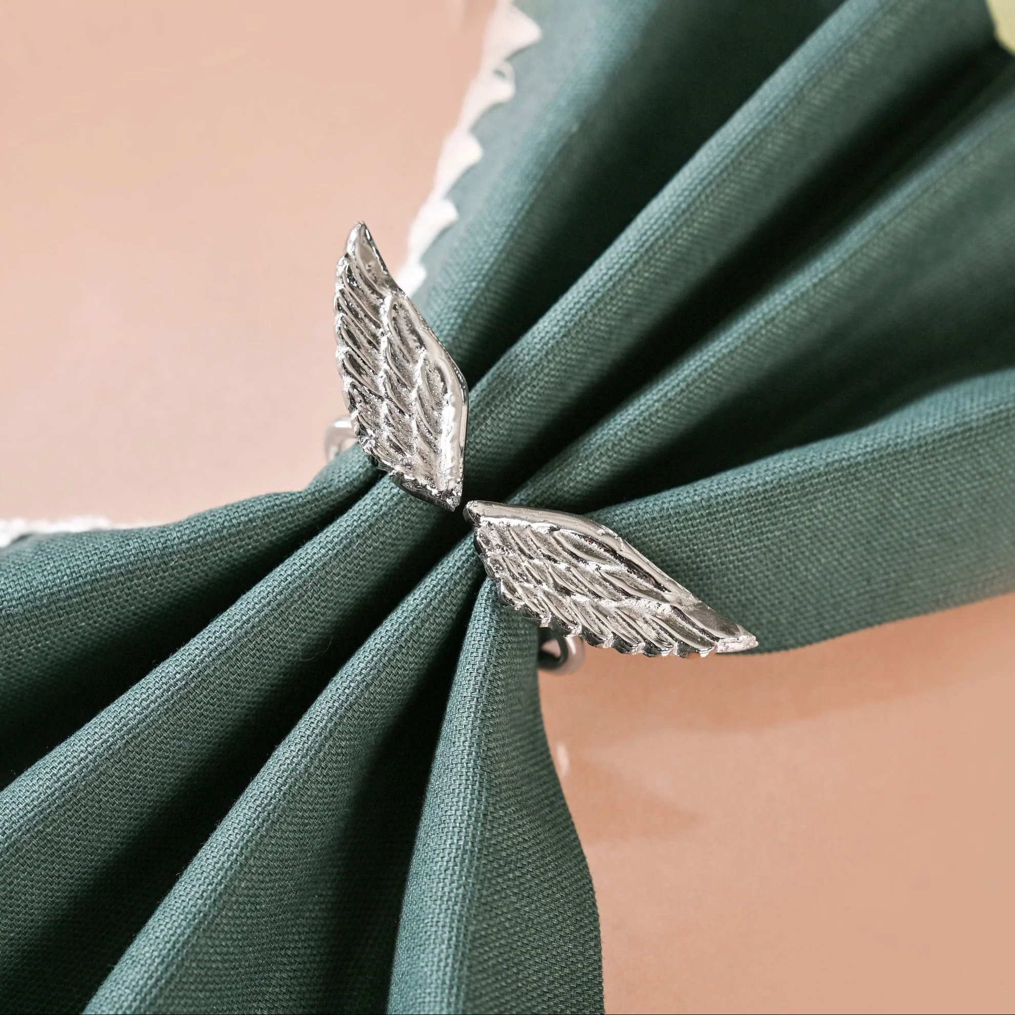Wings Napkin Ring In Pure Brass Set Of 6 - Image 5