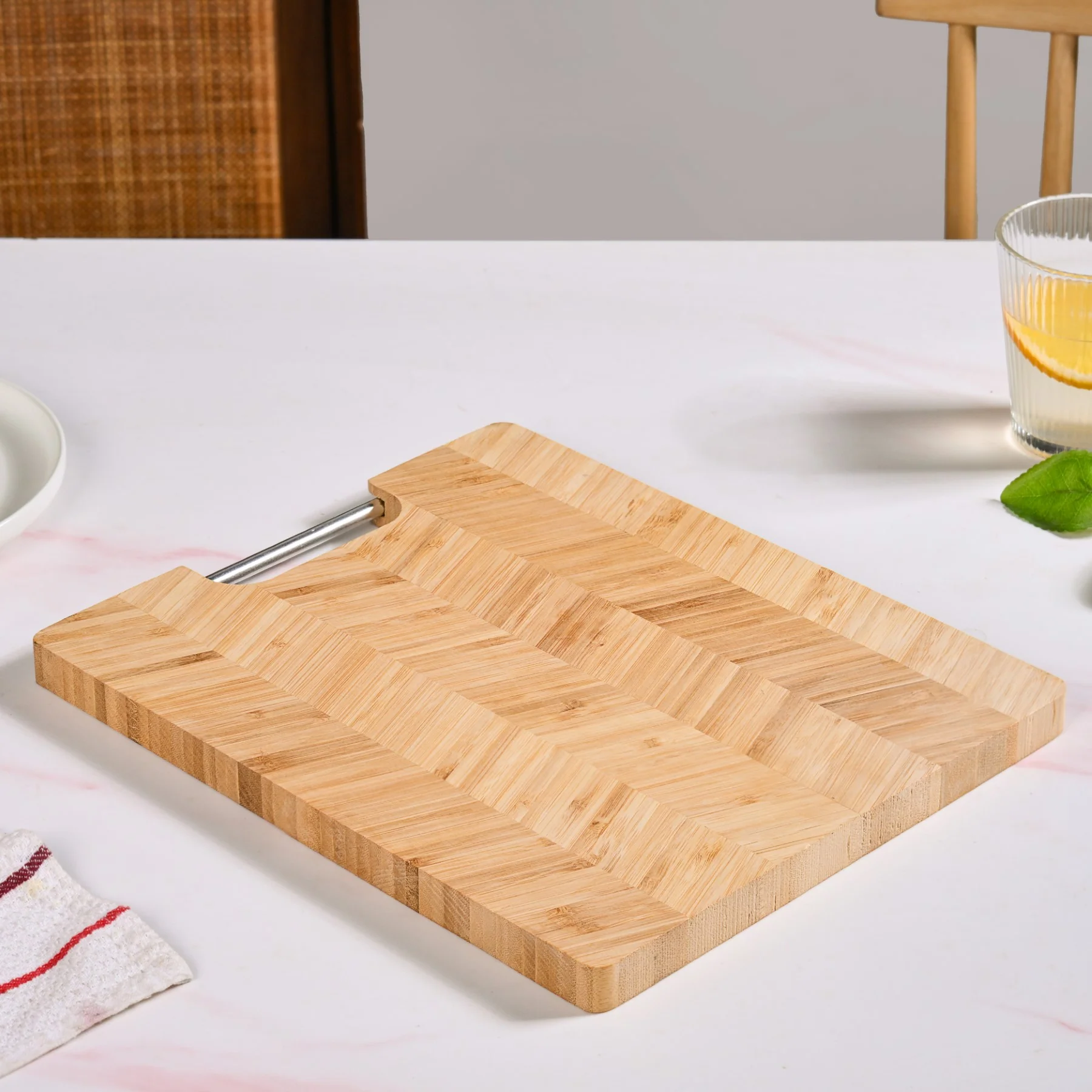 Wooden Platter With Metal Handle 12 Inch - Image 7