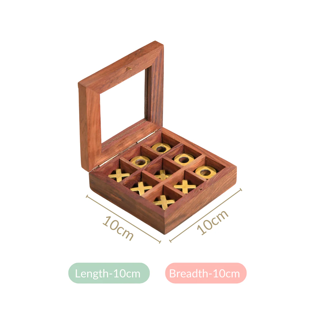 Wooden Tic Tac Toe Game Box - Image 9