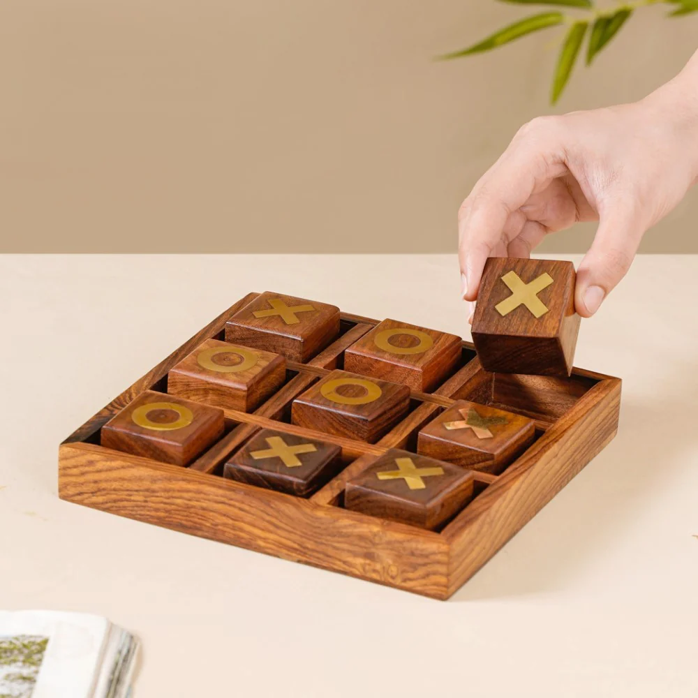 Wooden Tic Tac Toe Party Board Game - Image 11