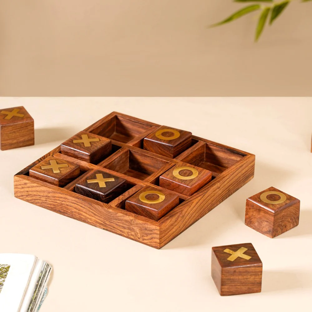 Wooden Tic Tac Toe Party Board Game - Image 12