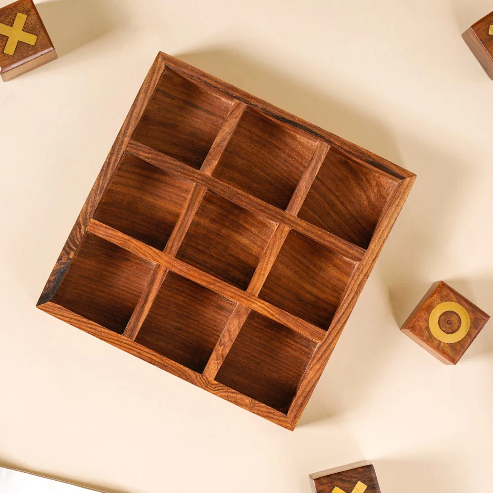 Wooden Tic Tac Toe Party Board Game - Image 13