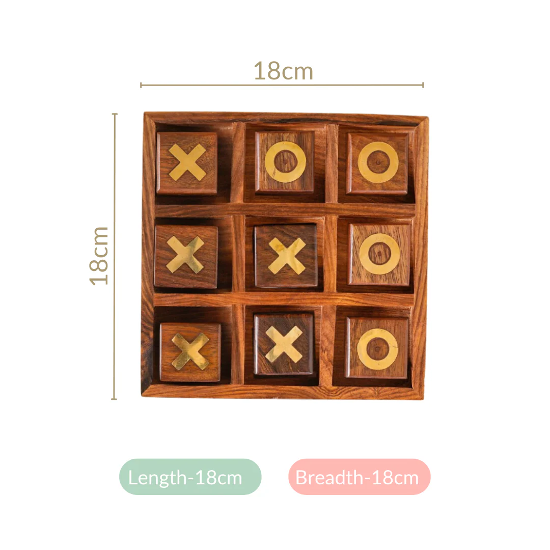 Wooden Tic Tac Toe Party Board Game - Image 7