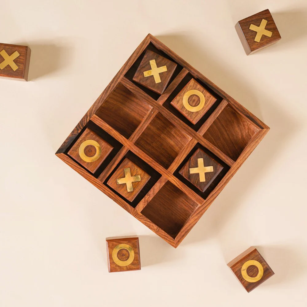 Wooden Tic Tac Toe Party Board Game - Image 8